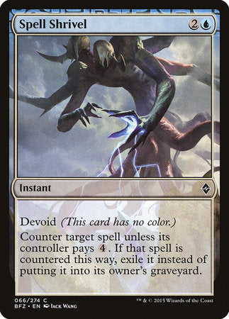 Spell Shrivel [Battle for Zendikar] | Jack's On Queen
