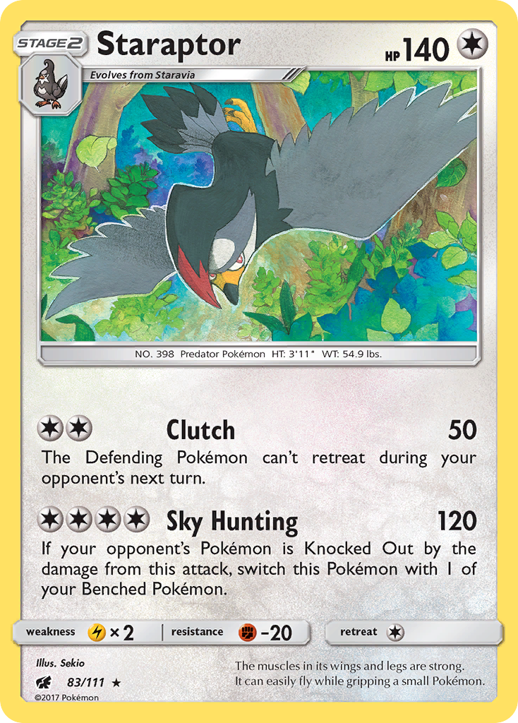 Staraptor (83/111) [Sun & Moon: Crimson Invasion] | Jack's On Queen