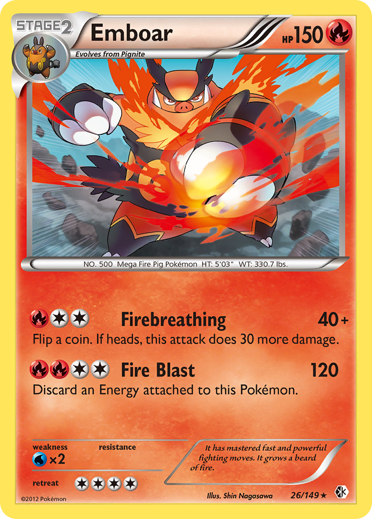 Emboar (26/149) [Black & White: Boundaries Crossed] | Jack's On Queen