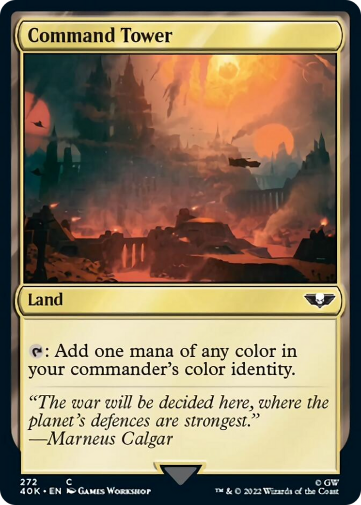 Command Tower (272) (Surge Foil) [Universes Beyond: Warhammer 40,000] | Jack's On Queen