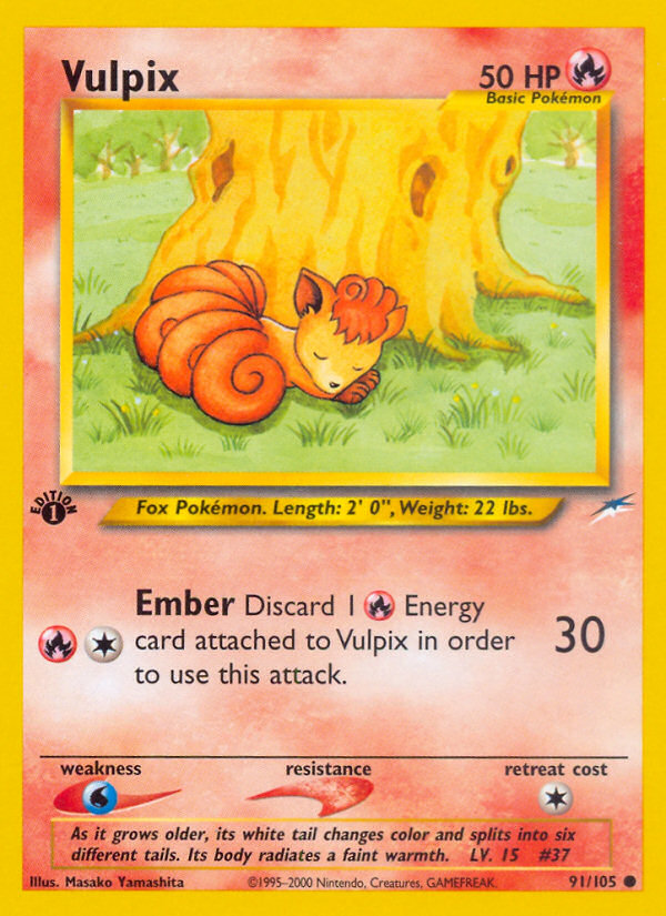 Vulpix (91/105) [Neo Destiny 1st Edition] | Jack's On Queen