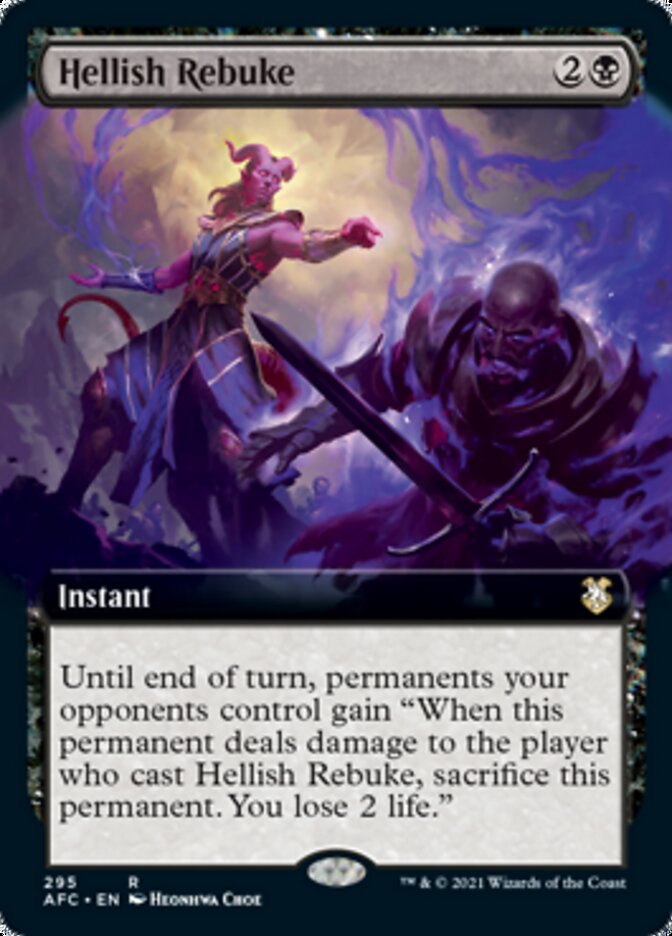 Hellish Rebuke (Extended) [Dungeons & Dragons: Adventures in the Forgotten Realms Commander] | Jack's On Queen