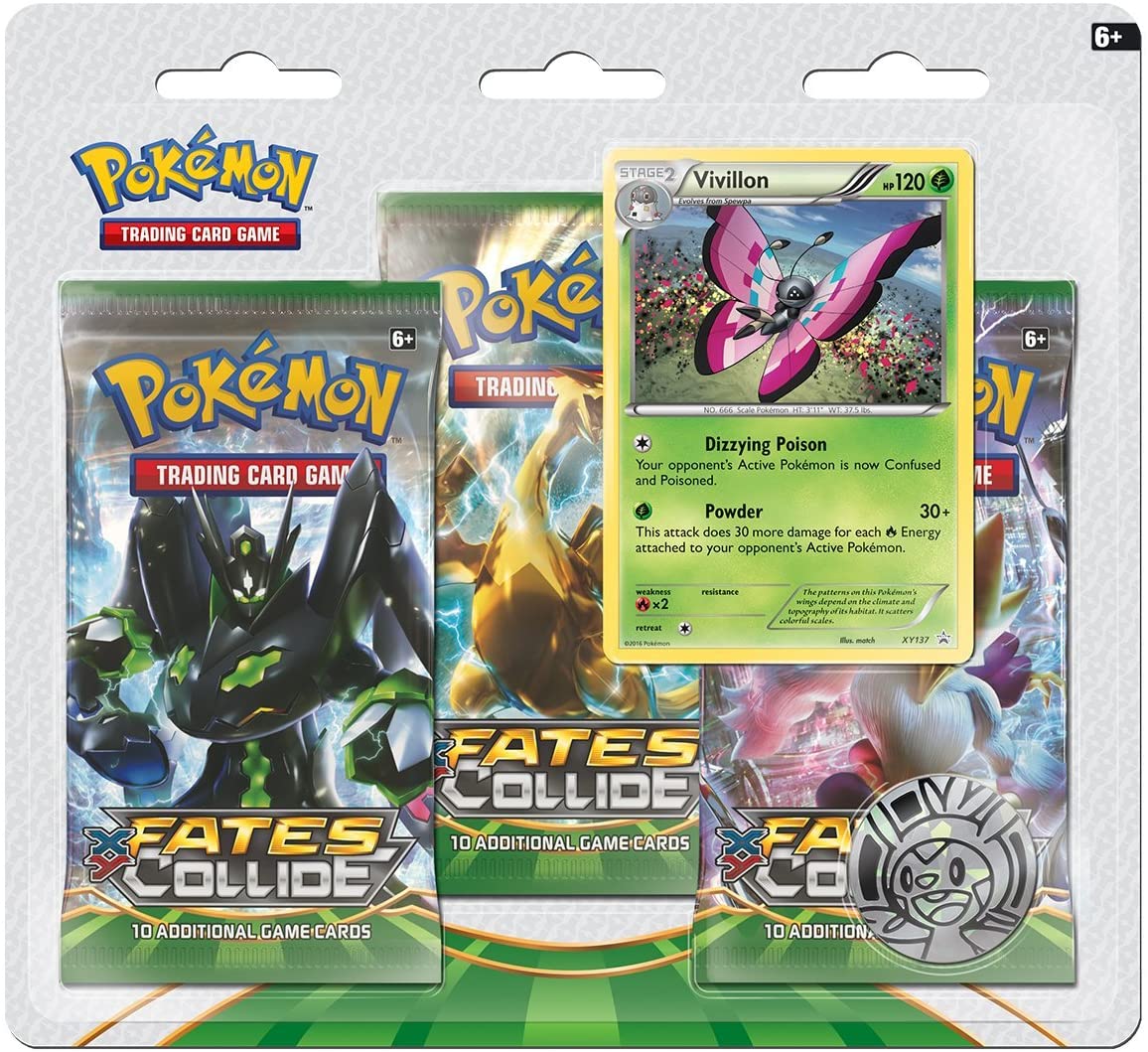 XY: Fates Collide - 3-Pack Blister (Vivillon) | Jack's On Queen