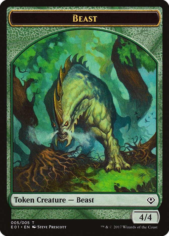 Beast (005/005) [Archenemy: Nicol Bolas Tokens] | Jack's On Queen
