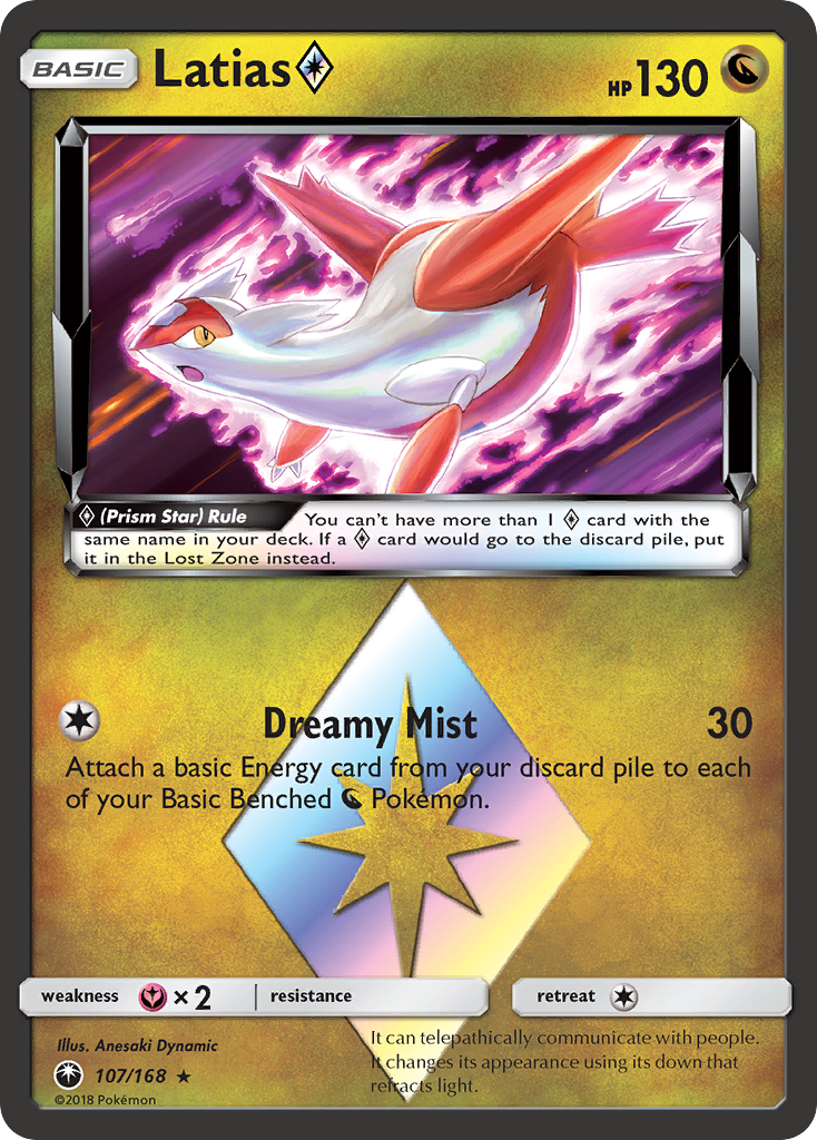 Latias (107/168) (Prism Star) [Sun & Moon: Celestial Storm] | Jack's On Queen