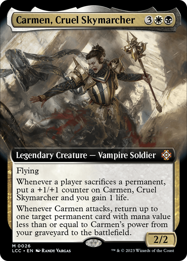 Carmen, Cruel Skymarcher (Extended Art) [The Lost Caverns of Ixalan Commander] | Jack's On Queen