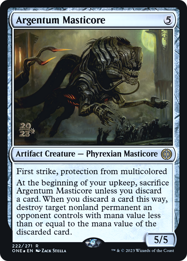 Argentum Masticore [Phyrexia: All Will Be One Prerelease Promos] | Jack's On Queen