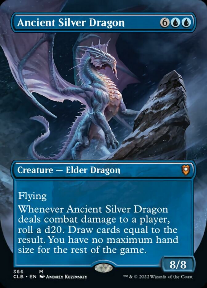 Ancient Silver Dragon (Borderless Alternate Art) [Commander Legends: Battle for Baldur's Gate] | Jack's On Queen