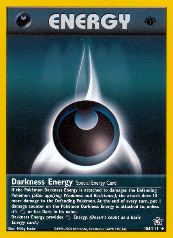 Darkness Energy (104/111) [Neo Genesis 1st Edition] | Jack's On Queen