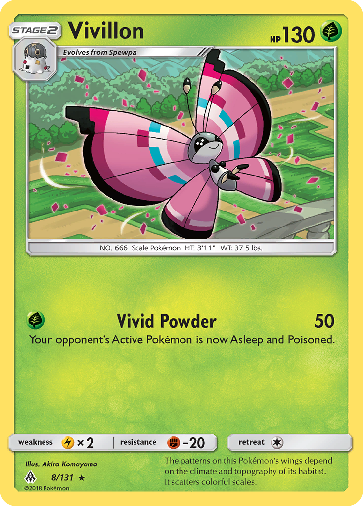 Vivillon (8/131) [Sun & Moon: Forbidden Light] | Jack's On Queen