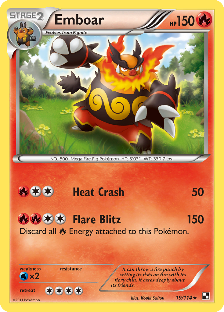 Emboar (19/114) [Black & White: Base Set] | Jack's On Queen