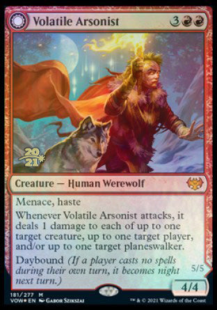 Volatile Arsonist // Dire-Strain Anarchist [Innistrad: Crimson Vow Prerelease Promos] | Jack's On Queen