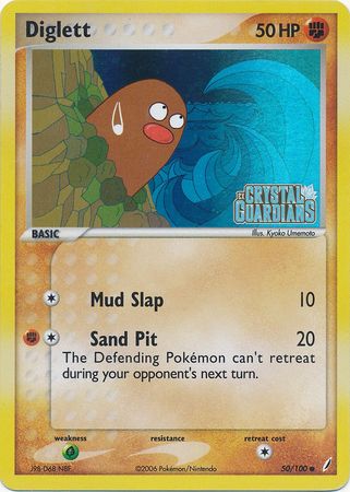 Diglett (50/100) (Stamped) [EX: Crystal Guardians] | Jack's On Queen