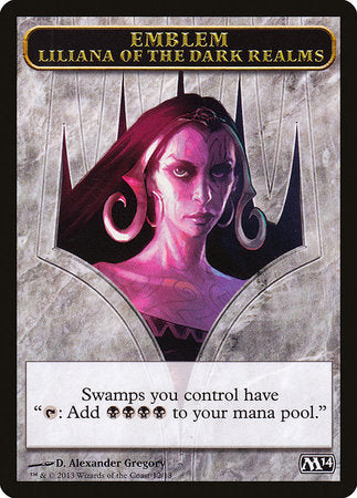 Emblem - Liliana of the Dark Realms [Magic 2014 Tokens] | Jack's On Queen