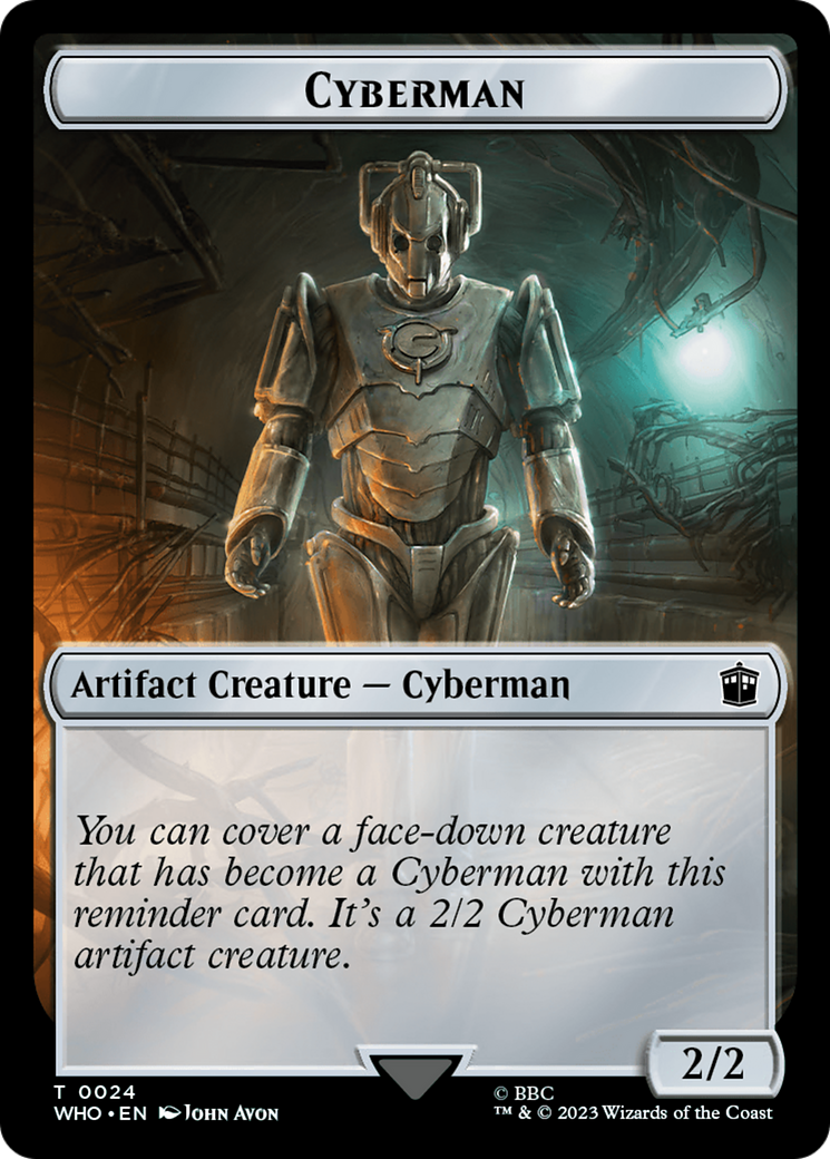 Horse // Cyberman Double-Sided Token [Doctor Who Tokens] | Jack's On Queen