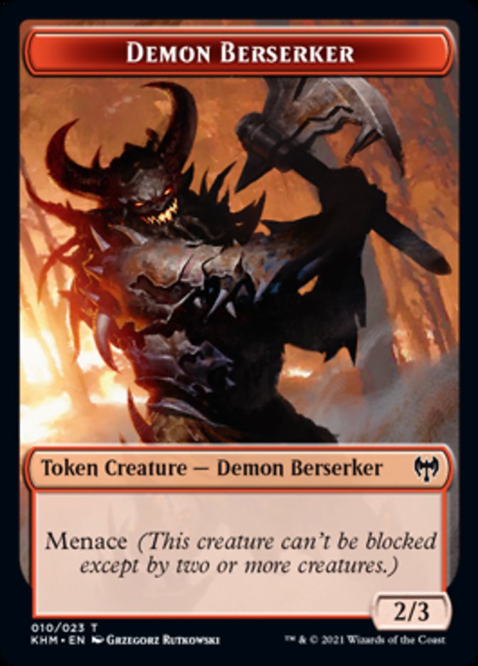 Demon Berserker Token [Kaldheim] | Jack's On Queen