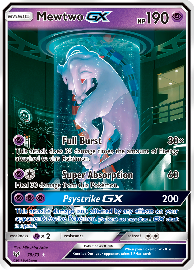 Mewtwo GX (78/73) [Sun & Moon: Shining Legends] | Jack's On Queen