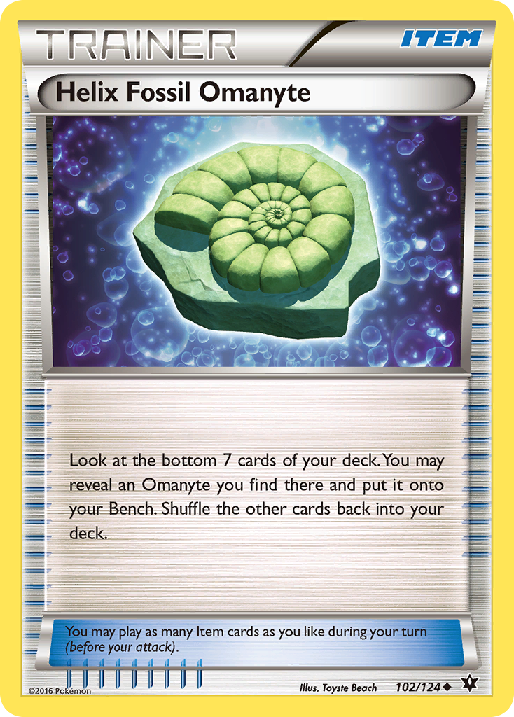 Helix Fossil Omanyte (102/124) [XY: Fates Collide] | Jack's On Queen