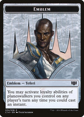 Teferi, Temporal Archmage Emblem // Zombie (011/036) Double-sided Token [Commander 2014 Tokens] | Jack's On Queen