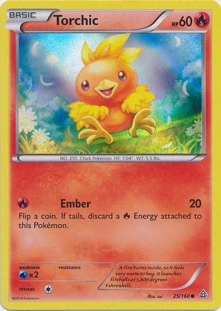 Torchic (25/160) (Sheen Holo) [XY: Primal Clash] | Jack's On Queen