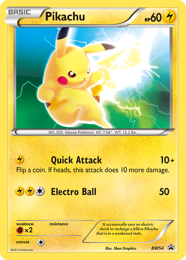 Pikachu (BW54) [Black & White: Black Star Promos] | Jack's On Queen