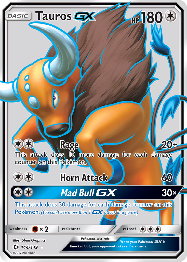 Tauros GX (144/149) [Sun & Moon: Base Set] | Jack's On Queen