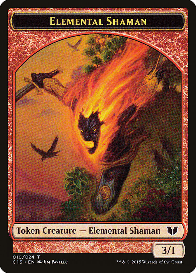Elemental Shaman // Shapeshifter Double-Sided Token [Commander 2015 Tokens] | Jack's On Queen