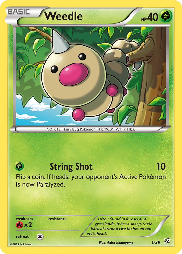 Weedle (1/39) [XY: Kalos Starter Set] | Jack's On Queen