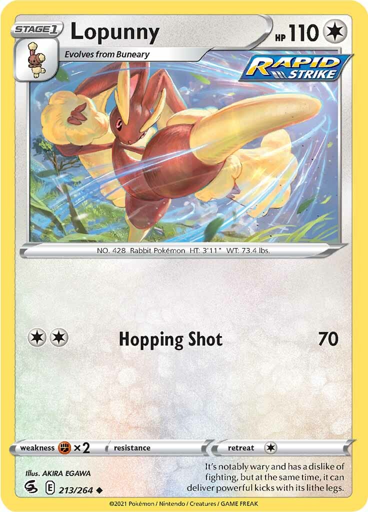 Lopunny (213/264) [Sword & Shield: Fusion Strike] | Jack's On Queen