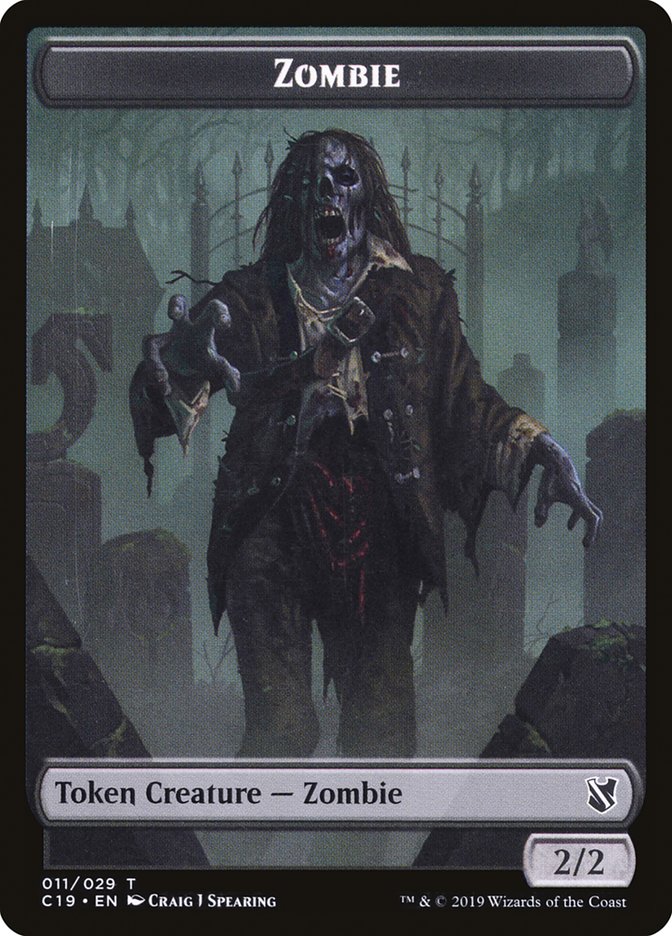 Zombie (011/029) [Commander 2019 Tokens] | Jack's On Queen