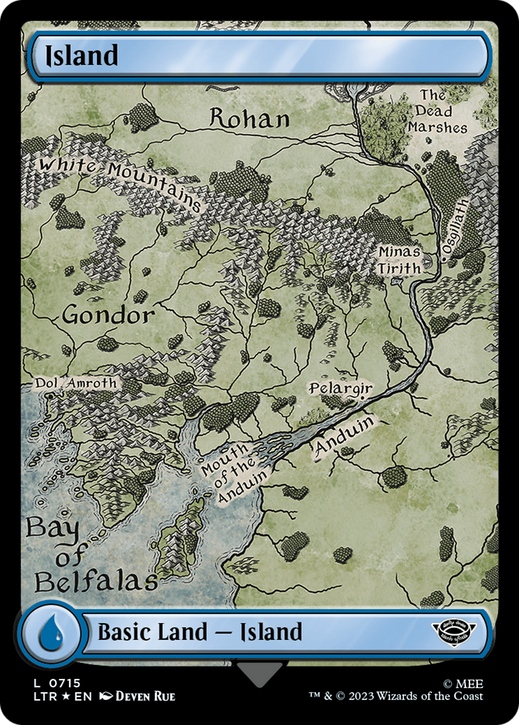 Island (0715) (Surge Foil) [The Lord of the Rings: Tales of Middle-Earth] | Jack's On Queen