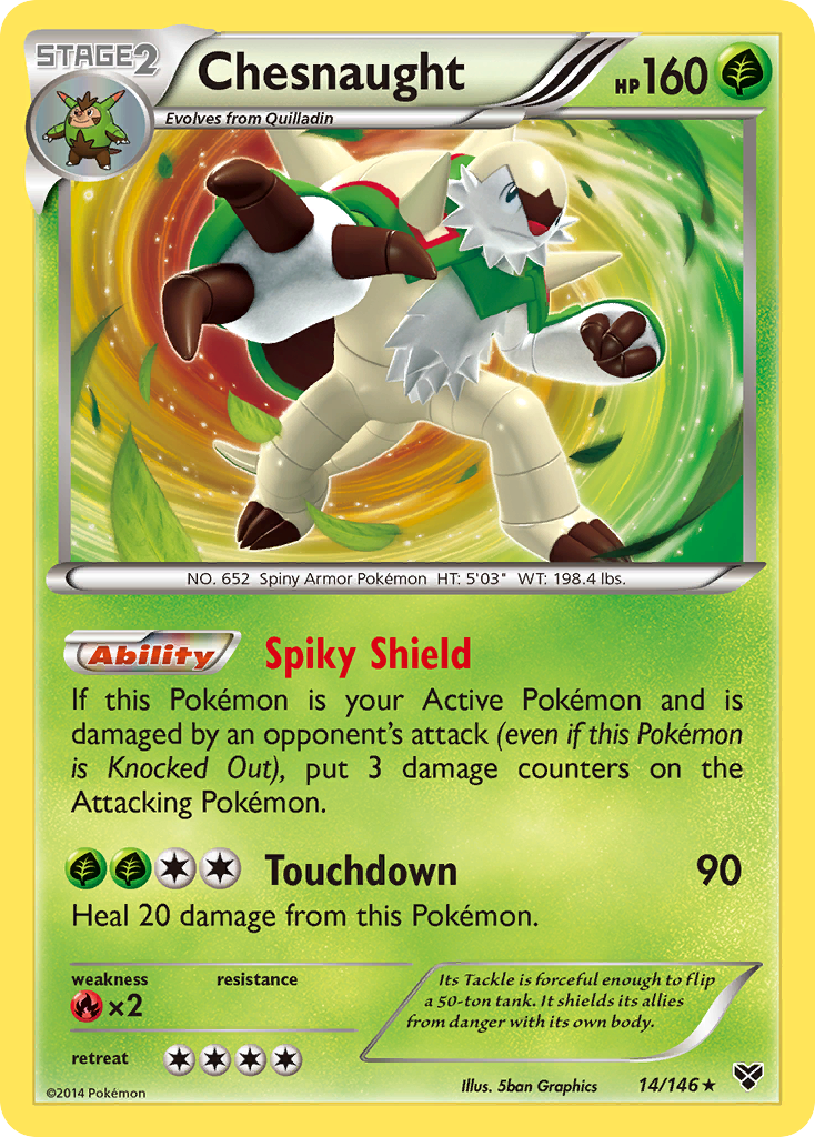 Chesnaught (14/146) [XY: Base Set] | Jack's On Queen