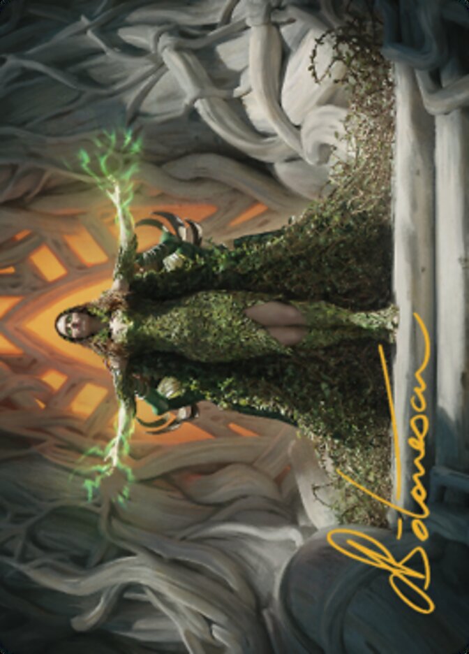 Titania, Voice of Gaea Art Card (Gold-Stamped Signature) [The Brothers' War Art Series] | Jack's On Queen