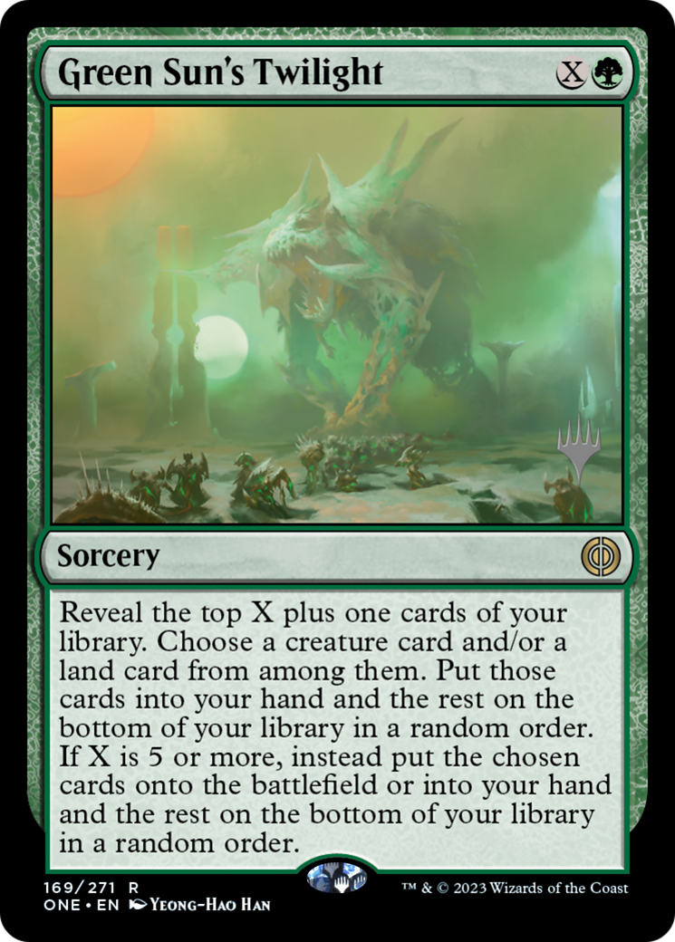 Green Sun's Twilight (Promo Pack) [Phyrexia: All Will Be One Promos] | Jack's On Queen