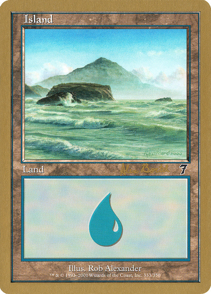 Island (ab333) (Alex Borteh) [World Championship Decks 2001] | Jack's On Queen