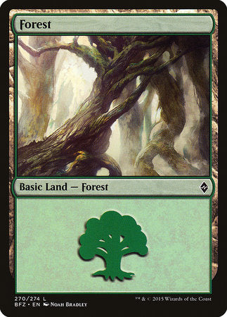 Forest (270) [Battle for Zendikar] | Jack's On Queen