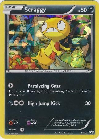 Scraggy (BW25) (Cracked Ice Holo) [Black & White: Black Star Promos] | Jack's On Queen