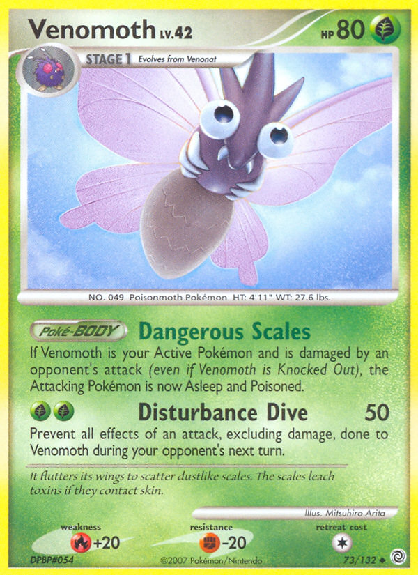 Venomoth (73/132) [Diamond & Pearl: Secret Wonders] | Jack's On Queen