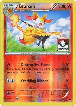 Braixen (12/124) (League Promo) [XY: Fates Collide] | Jack's On Queen