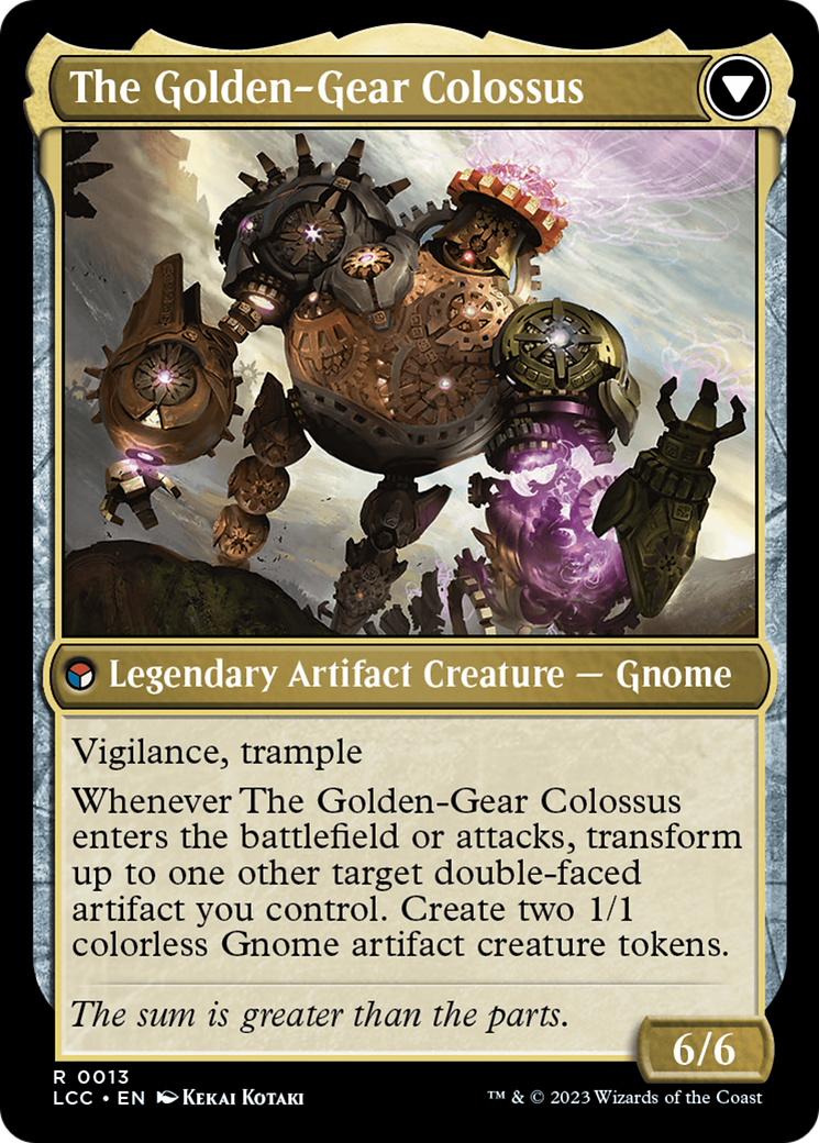 Tetzin, Gnome Champion // The Golden-Gear Colossus [The Lost Caverns of Ixalan Commander] | Jack's On Queen