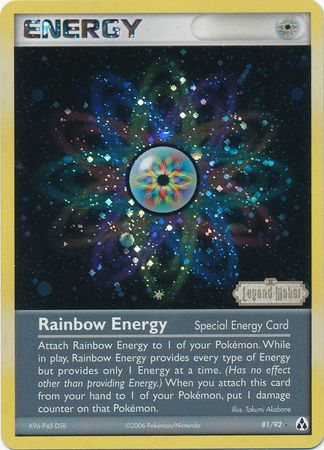 Rainbow Energy (81/92) (Stamped) [EX: Legend Maker] | Jack's On Queen