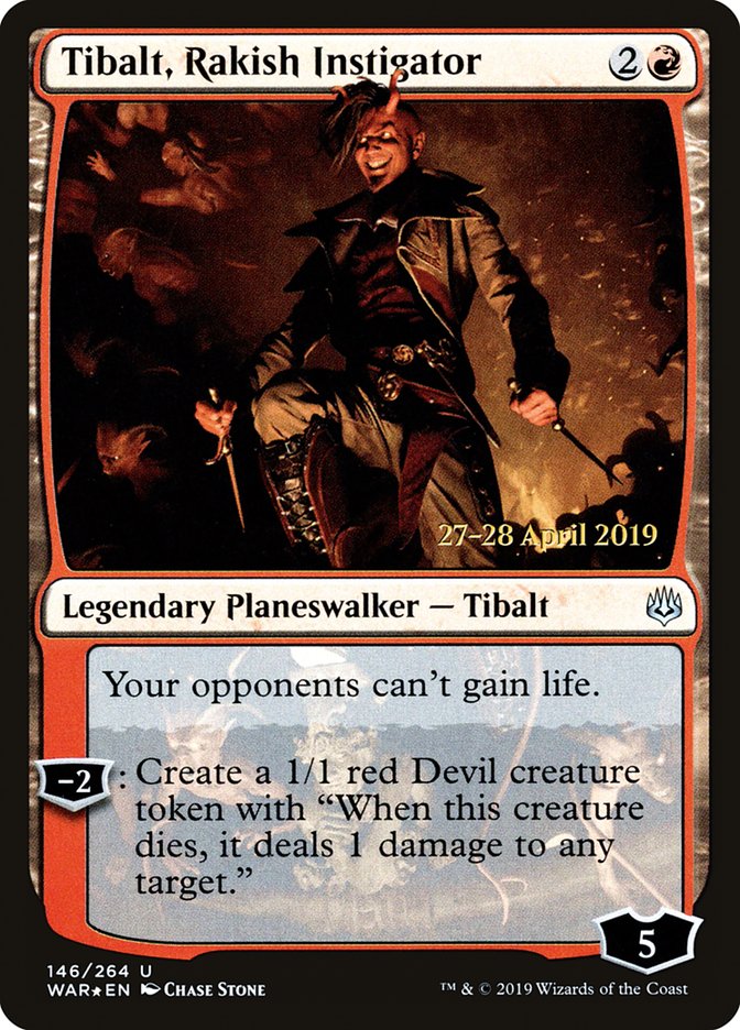 Tibalt, Rakish Instigator  [War of the Spark Prerelease Promos] | Jack's On Queen