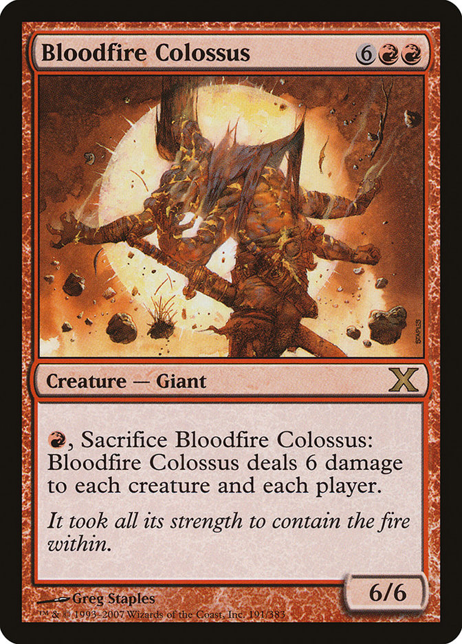 Bloodfire Colossus [Tenth Edition] | Jack's On Queen