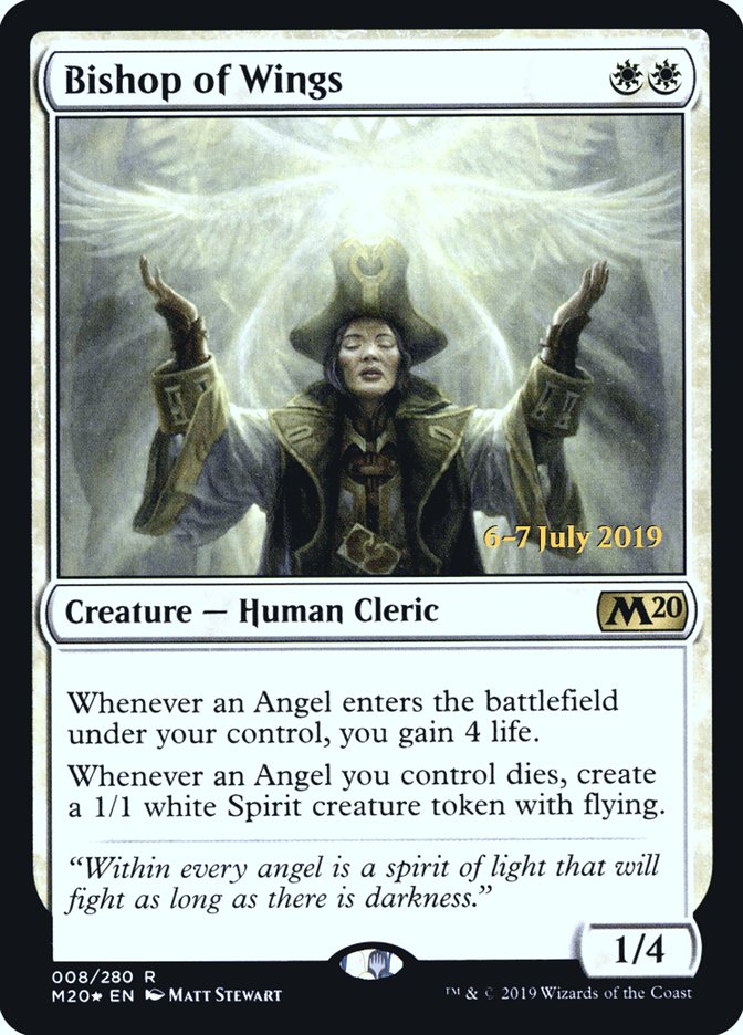 Bishop of Wings  [Core Set 2020 Prerelease Promos] | Jack's On Queen