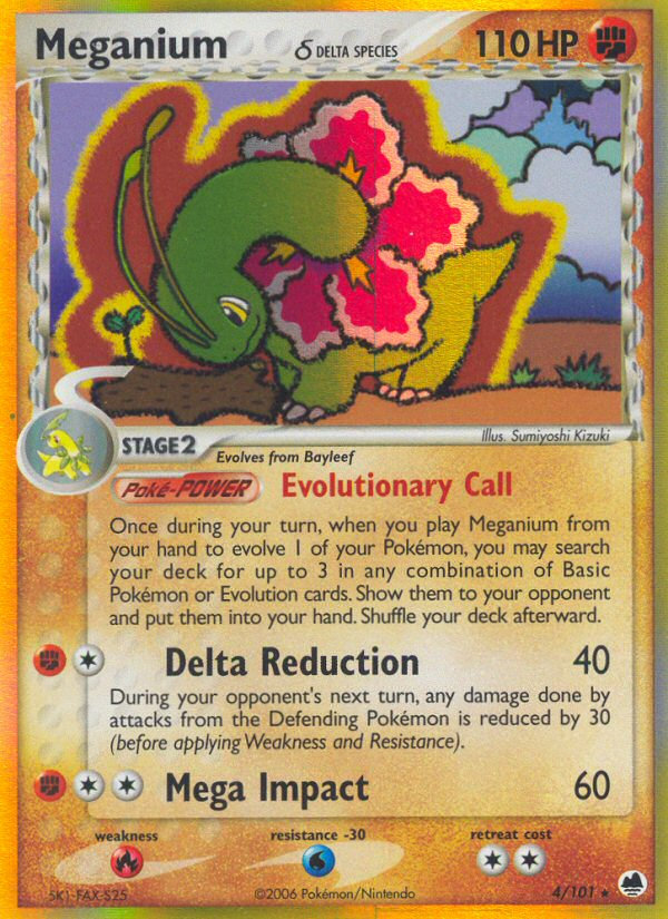 Meganium (4/101) (Delta Species) [EX: Dragon Frontiers] | Jack's On Queen