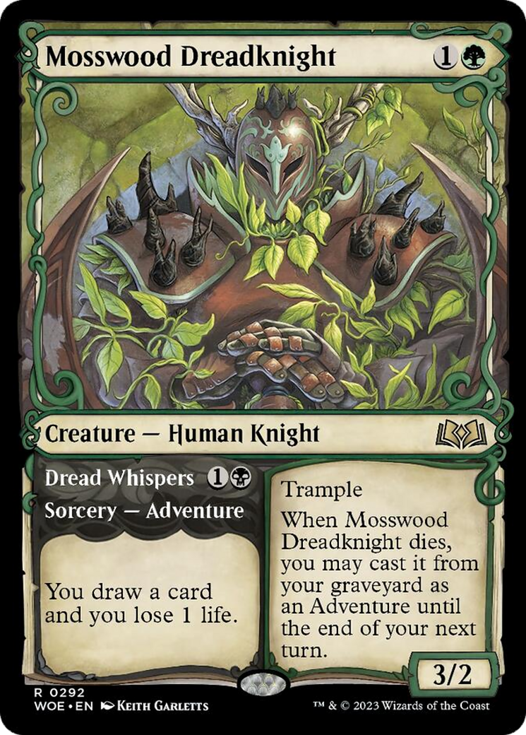 Mosswood Dreadknight // Dread Whispers (Showcase) [Wilds of Eldraine] | Jack's On Queen