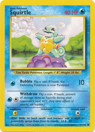 Squirtle (63/102) [Base Set Unlimited] | Jack's On Queen