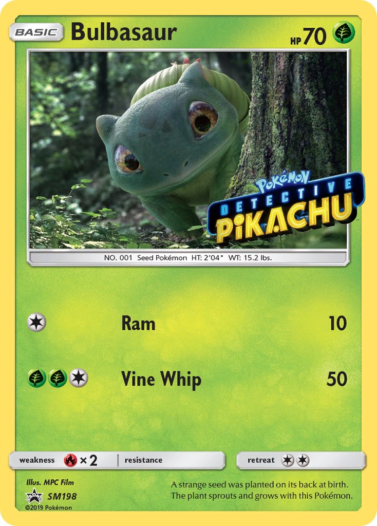 Bulbasaur (SM198) (Detective Pikachu Stamped) [Sun & Moon: Black Star Promos] | Jack's On Queen