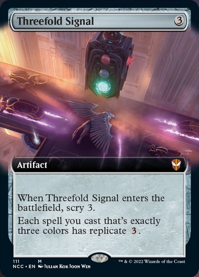 Threefold Signal (Extended Art) [Streets of New Capenna Commander] | Jack's On Queen