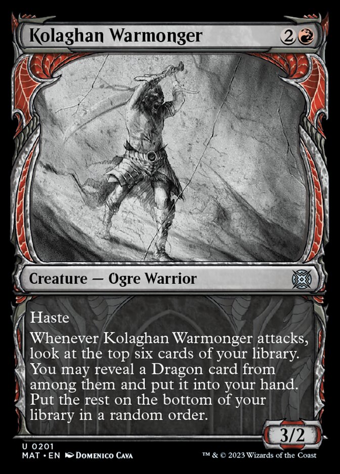 Kolaghan Warmonger (Showcase Halo Foil) [March of the Machine: The Aftermath] | Jack's On Queen